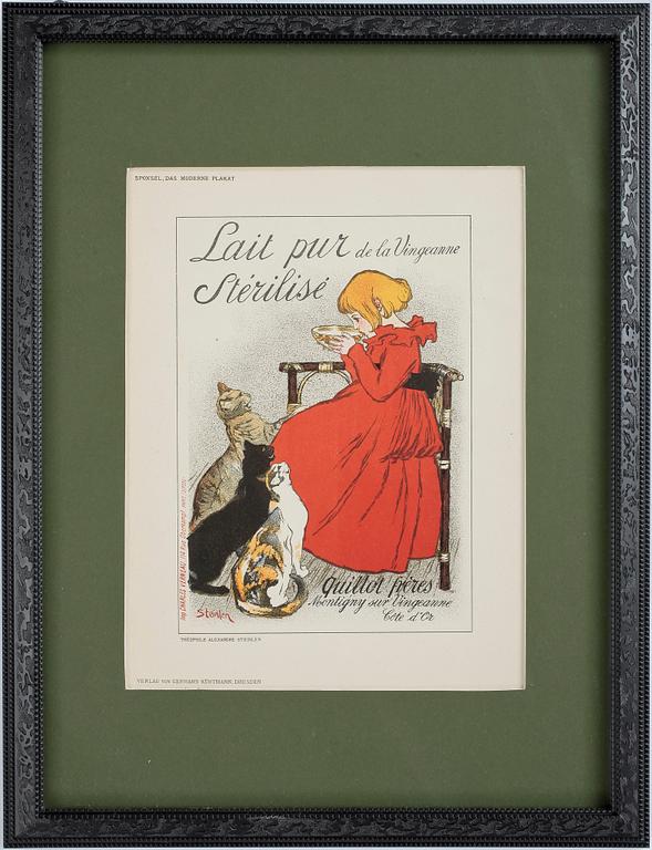 THÉOPHILE-ALEXANDRE STEINLEN, litografi, Verlag von Gerhard Kühtmann, Dresden, "Lait pur de la Vingeanne Stérilisé",1897.