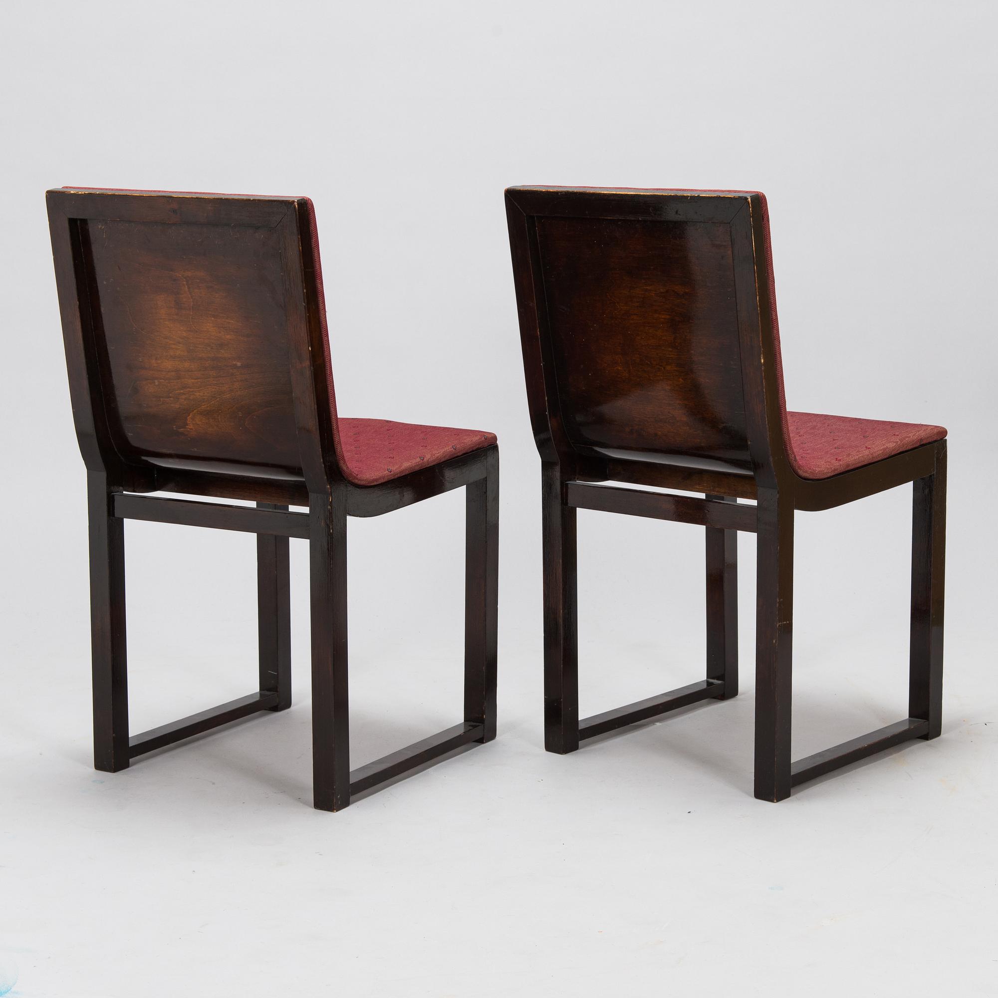 Werner West, Six chairs for Keravan Puusepäntehdas, Stockmann. Designed 1933.