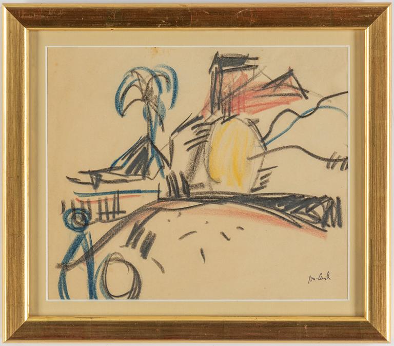 JOHN JON-AND, pastel on paper, signed with stamp, executed 1916.