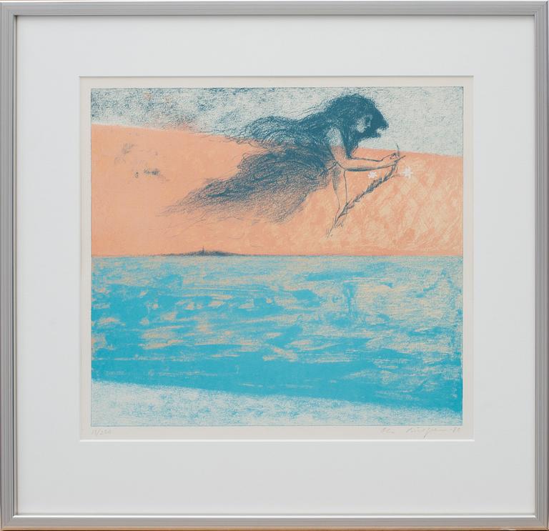 OLA BILLGREN, färglitografi, signerad, numrerad 13/260 och daterad- 80.