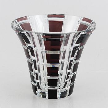 A glass vase, Val Saint Lambert, Belgium.