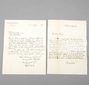 BREV MED AUTOGRAFER, 8 st, främst författaren Ernest Renan (1823-1892).