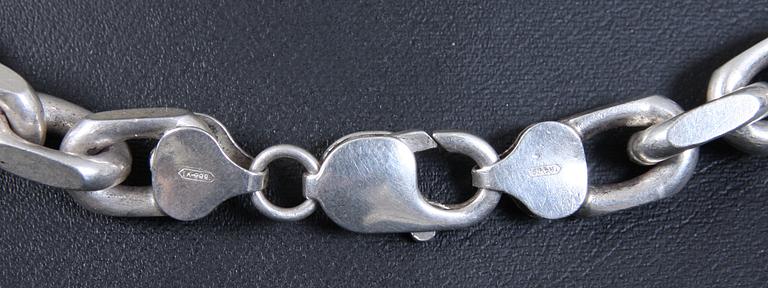 PARTI SILVERKEDJOR, 4 st, 1900-tal, 684 g.