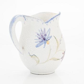 Marita Lybeck, jug and bowl, red clay, signed ML.