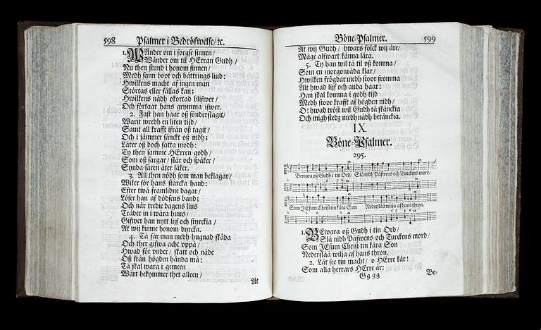 PSALMBOK, "Then Swenska Psalmboken 1695", Stockholm 1697.