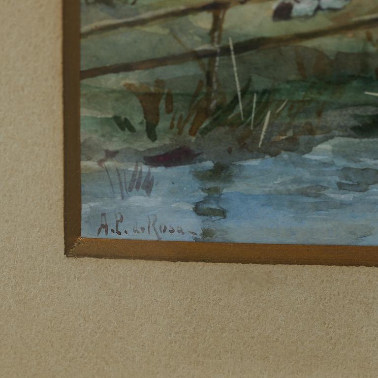 ANNA PALM DE ROSA, gouache, signerad.