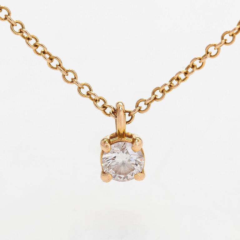 Tiffany & Co, kaulakoru, 18K kultaa ja briljanttihiottu timantti n. 0.17 ct.