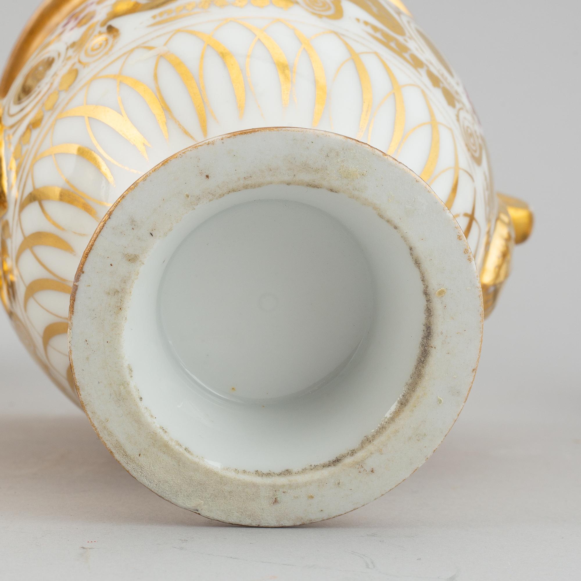 A 9 pcs Empire porcelain coffee service from the 1830s/1840s, northern Europe.