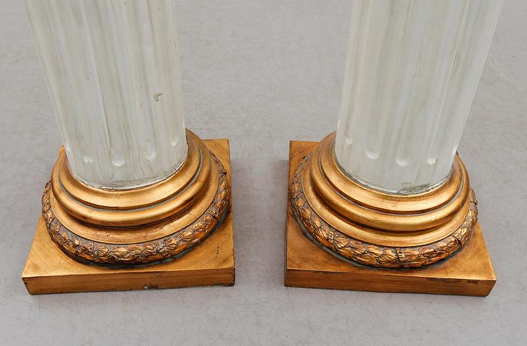 PIEDESTALER, 1 par, sent 1900-tal.