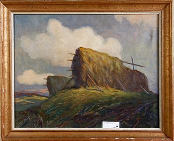 KRÜGER, EINAR. Olja på duk. Sign och dat 1946.