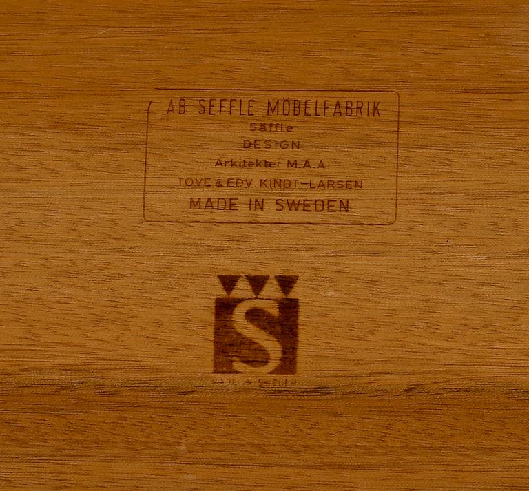 SOFFBORD, Tove & Edvard Kindt Larsen, AB Seffle Möbelfabrik, 1950/60-tal.