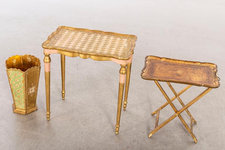 Three mid 20th century wood items from Paoletti, Firenze Italy.