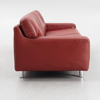 A red leather sofa, Dux, Sweden, end of the 20th century.