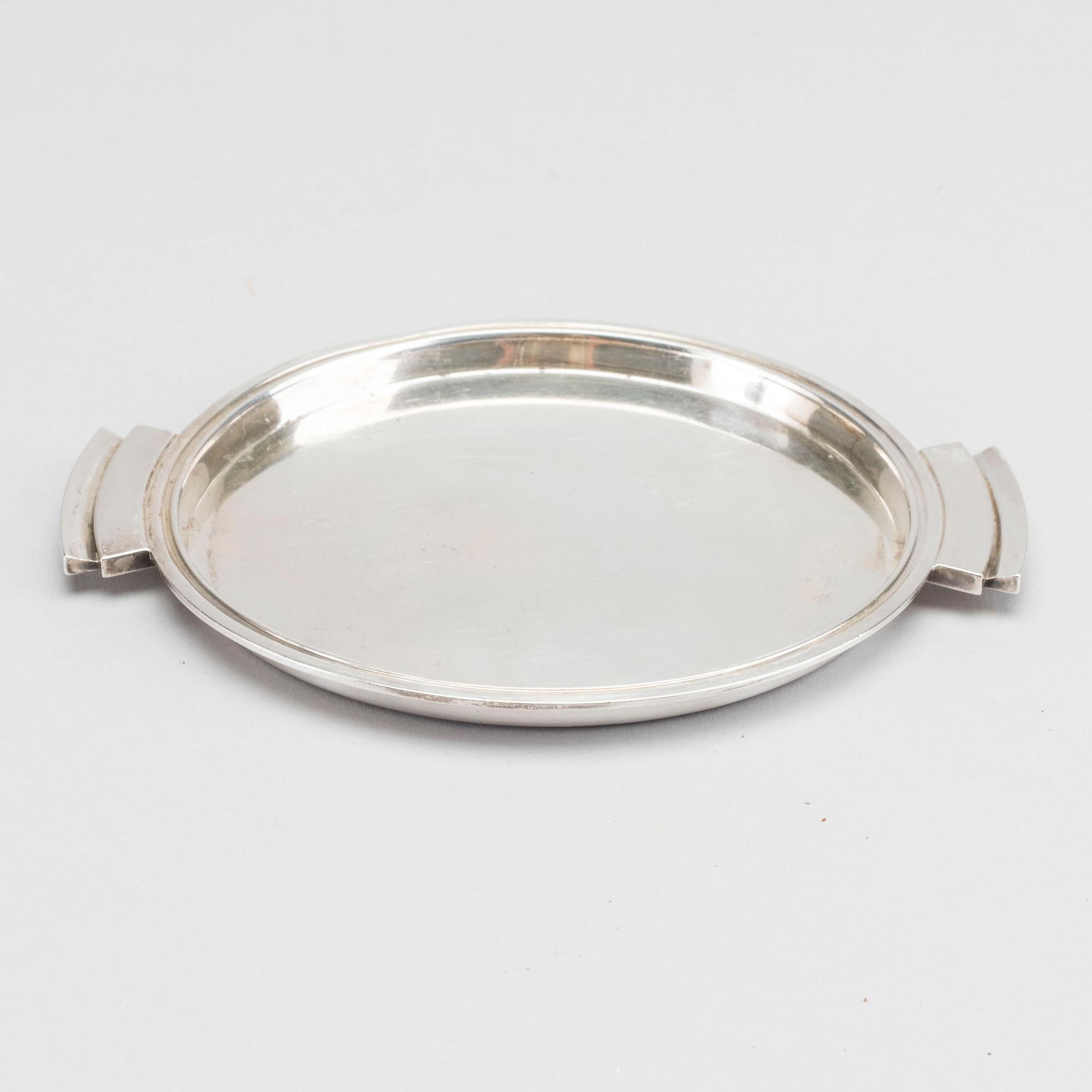 A GEORG JENSEN SILVER PLATE.