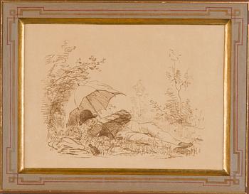 Fredrik Ahlstedt, Lepäävä mies.