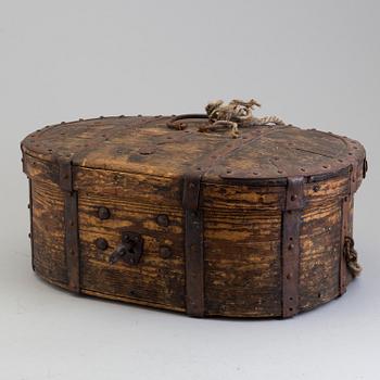 A first half of the 19th century wooden box.