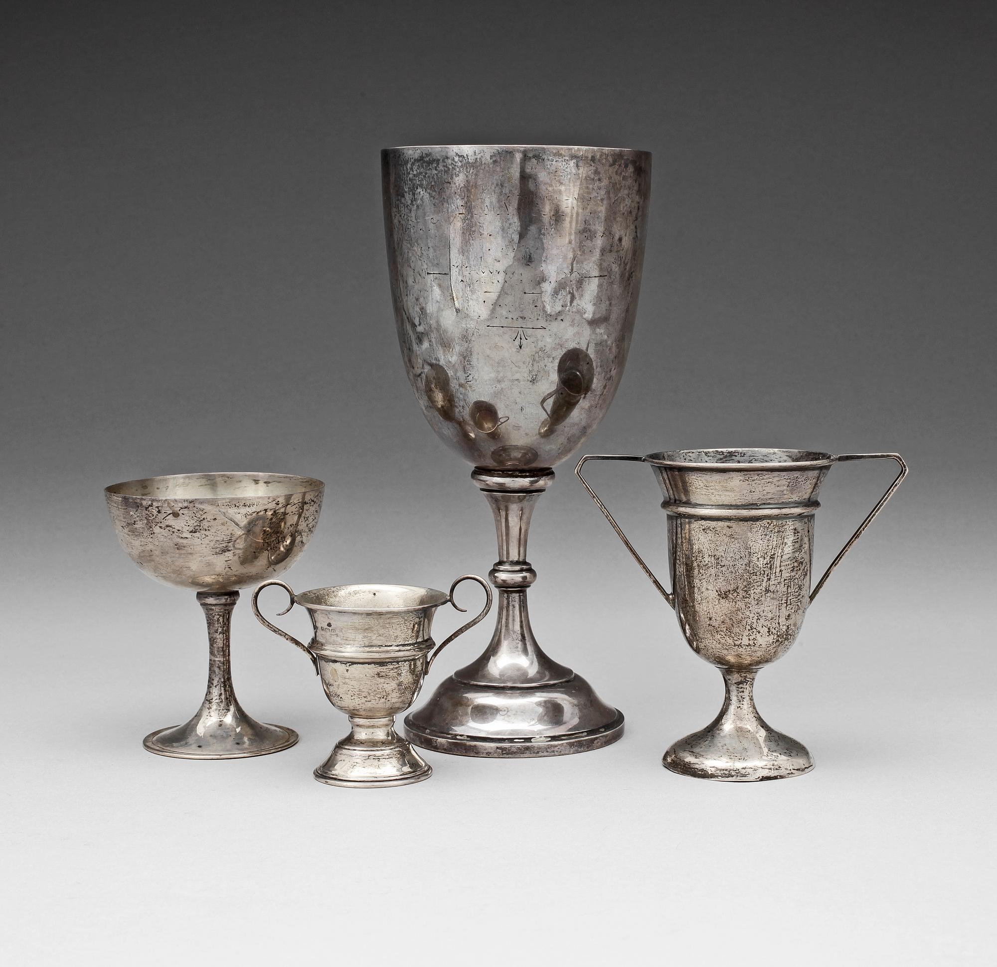 PARTI SILVER, 4 delar, England, bl a London. 1900-talets första hälft. Tot ca 400 g.