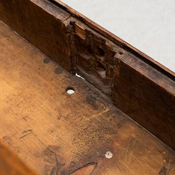 A mid 18th century oak secretaire.