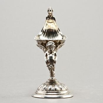 SALTKAR, silver, barockstil, 1900-tal. Vikt 280 gram.