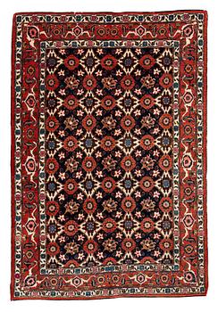 A rug, semi-antique/old, Veramin, ca 213 x 146 cm.