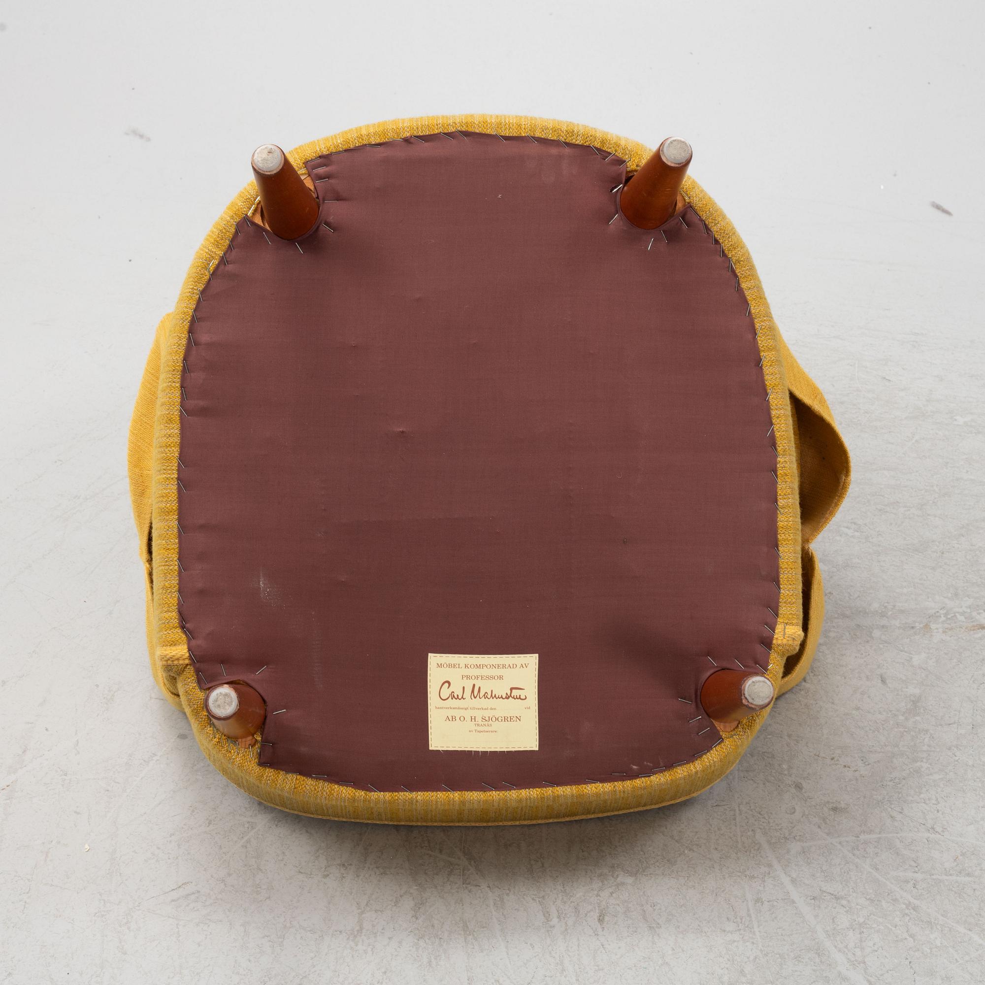 Carl Malmsten, a 'Samsas' armchair, O.H. Sjögren, second half of the 20th Century.