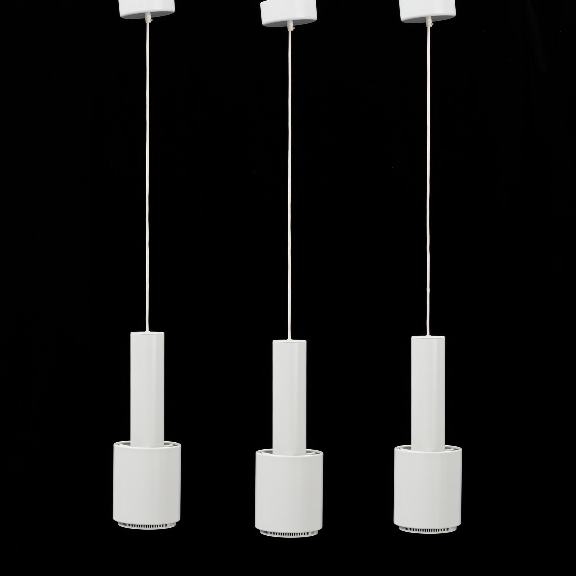ALVAR AALTO, a set of three 'A 110 Hand granade' pendant lamps, Artek.