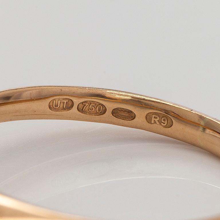 Ring, solitär, 18K guld med briljantslipad diamant 2 ct, Tarkkanen, Helsingfors 2018.