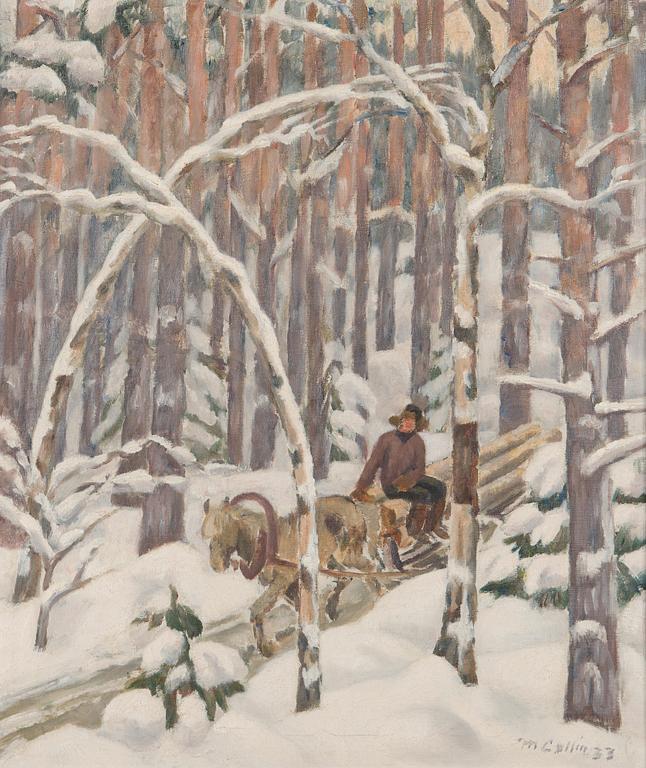 Marcus Collin, Hevoskuljetus metsässä.