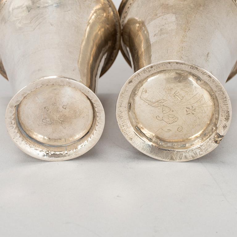 Two swedish silver cups, 18th century.