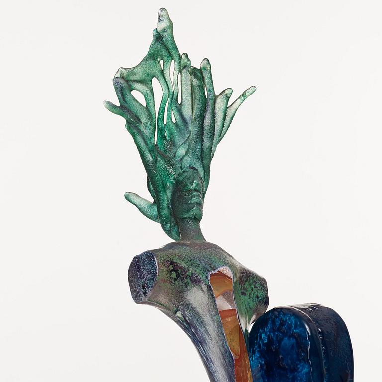 A unique Kjell Engman 'Acrobatic Music' glass sculpture, Kosta Boda, Sweden 2010.