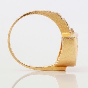 RING, 18K guld och citrin, Björn Weckström, Lapponia, Finland 1980-tal.