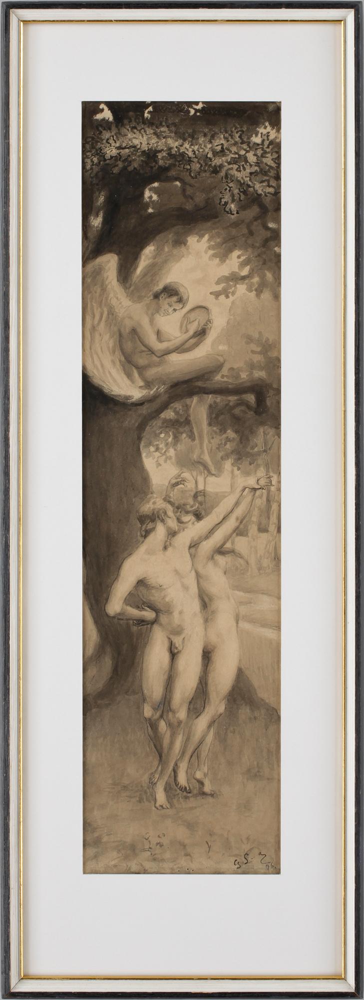 GEORG STOOPENDAAL, lavering, monogramsign, dat -96.