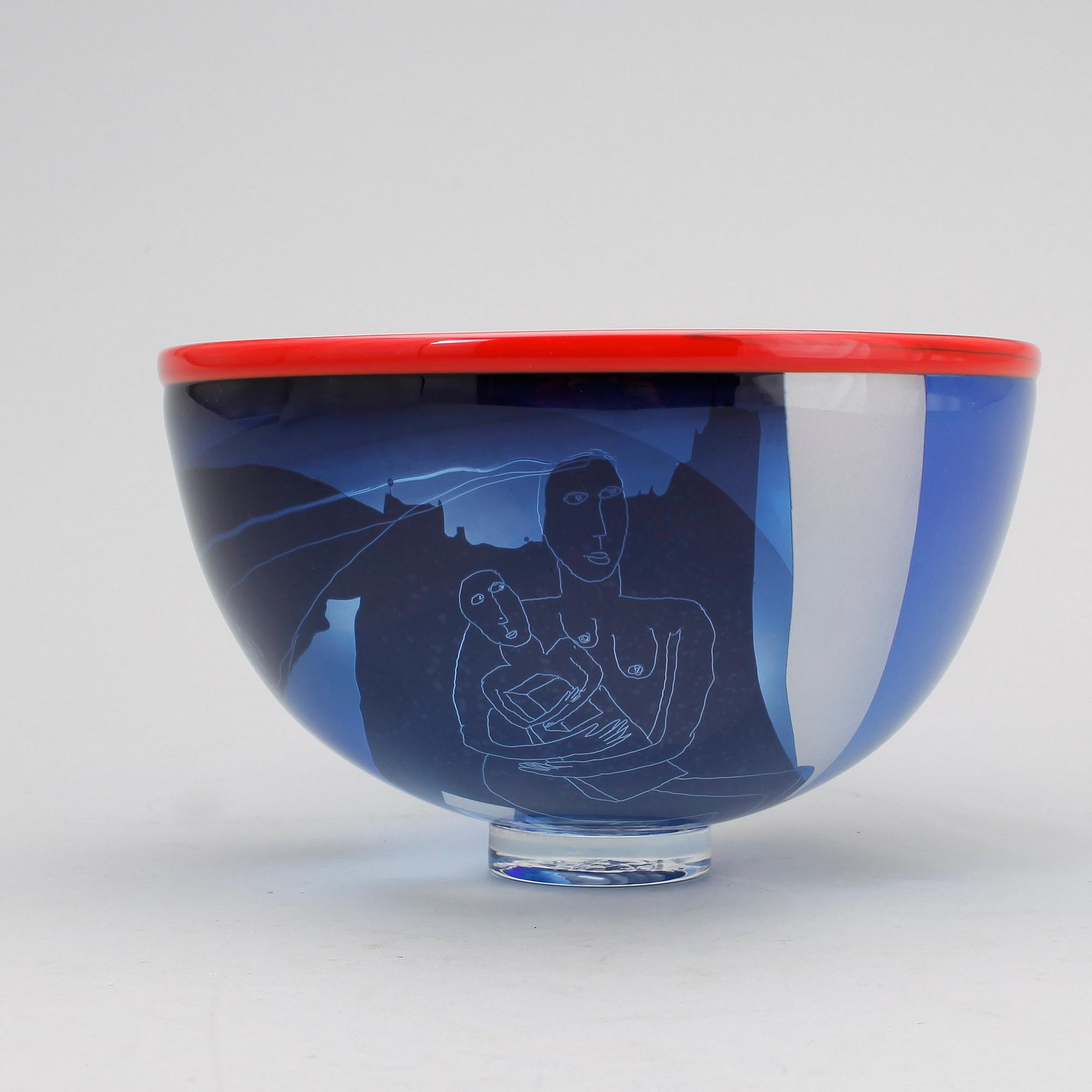 SKÅL, glas, Ann Wärff, signerad.