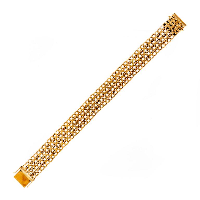 Armband 18K guld X-länk Stockholm 1962.