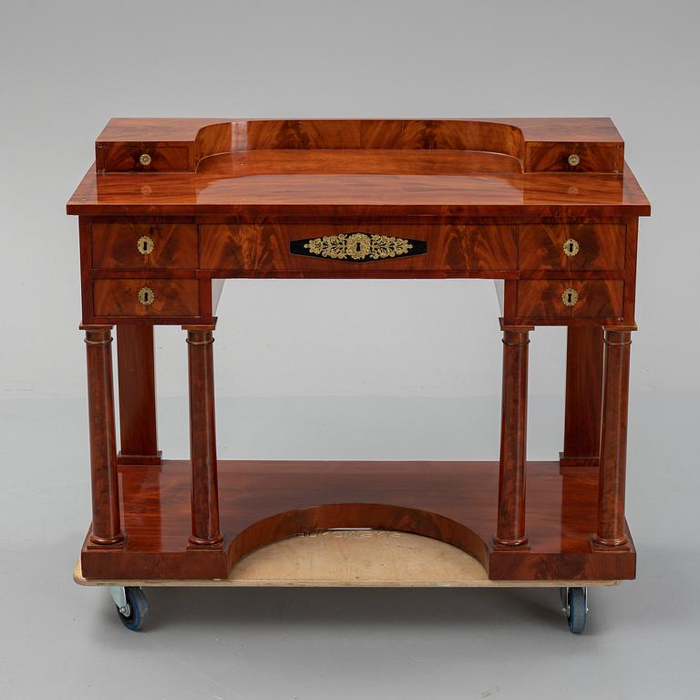 A mahogany console table, Stockholm, first half of the 19th century .