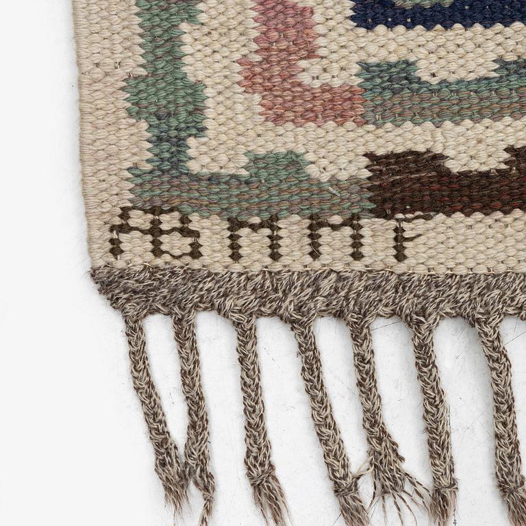 Märta Måås-Fjetterström, a carpet, 'Dukater', flat weave, c. 315 x 250 cm, signed AB MMF.