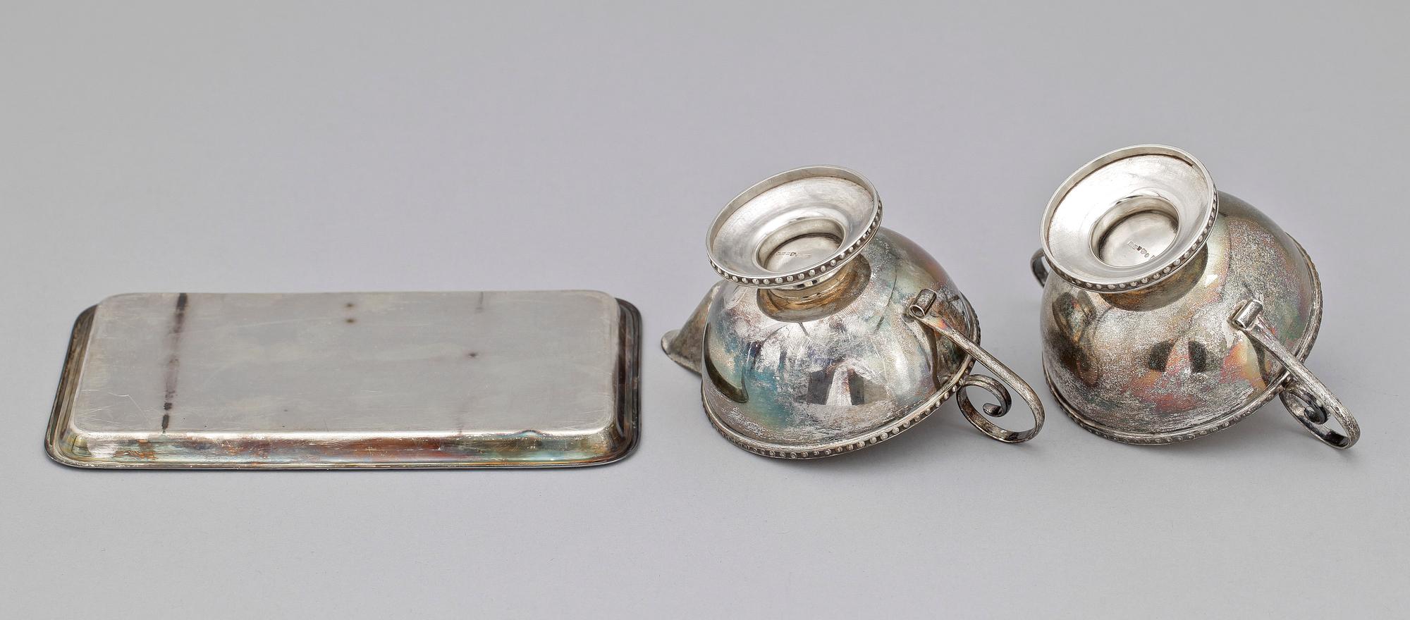 BRICKSET, 3 delar, silver. Total vikt 373g.