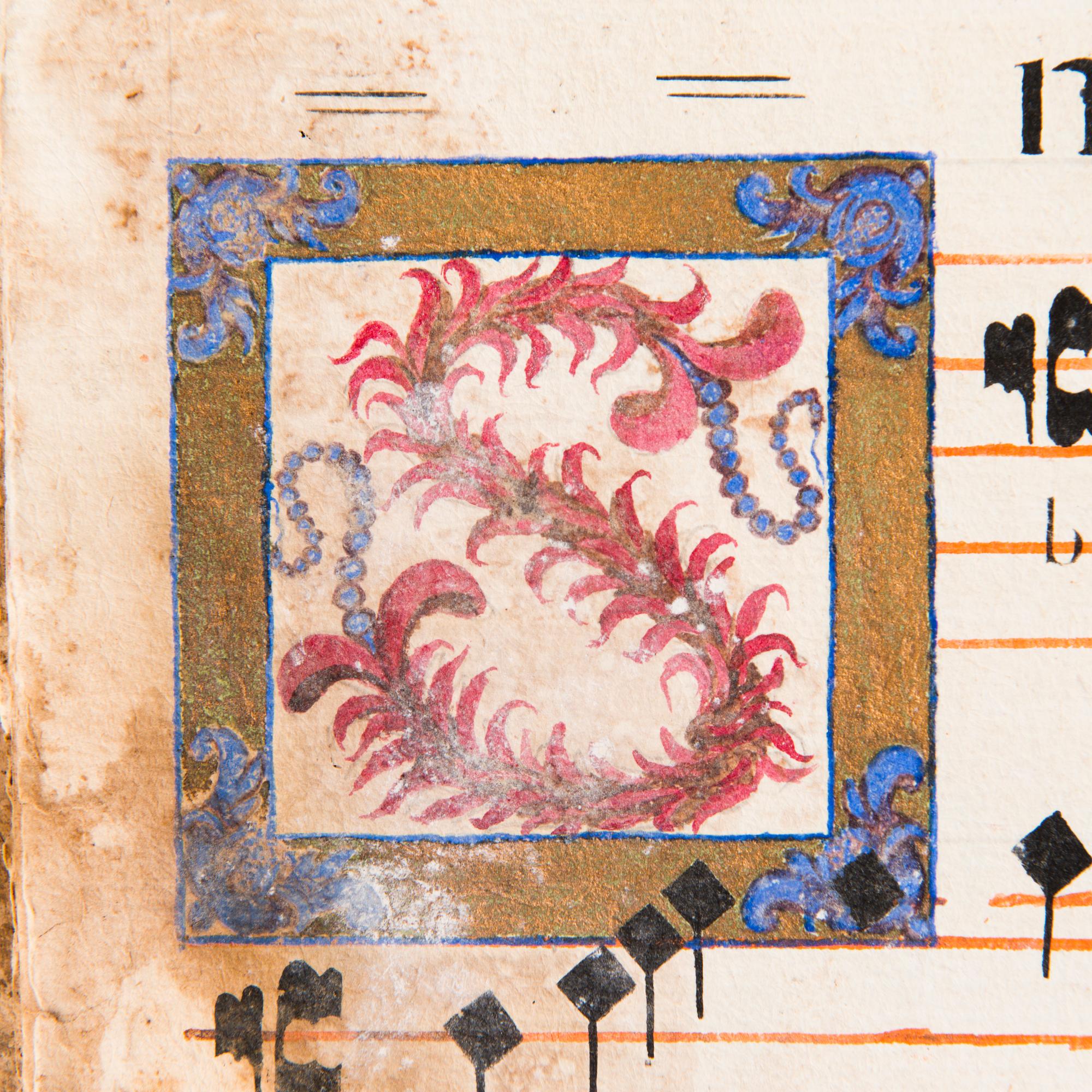 KÄSIKIRJOITUS, pergamenttia, n. 1400-luku.