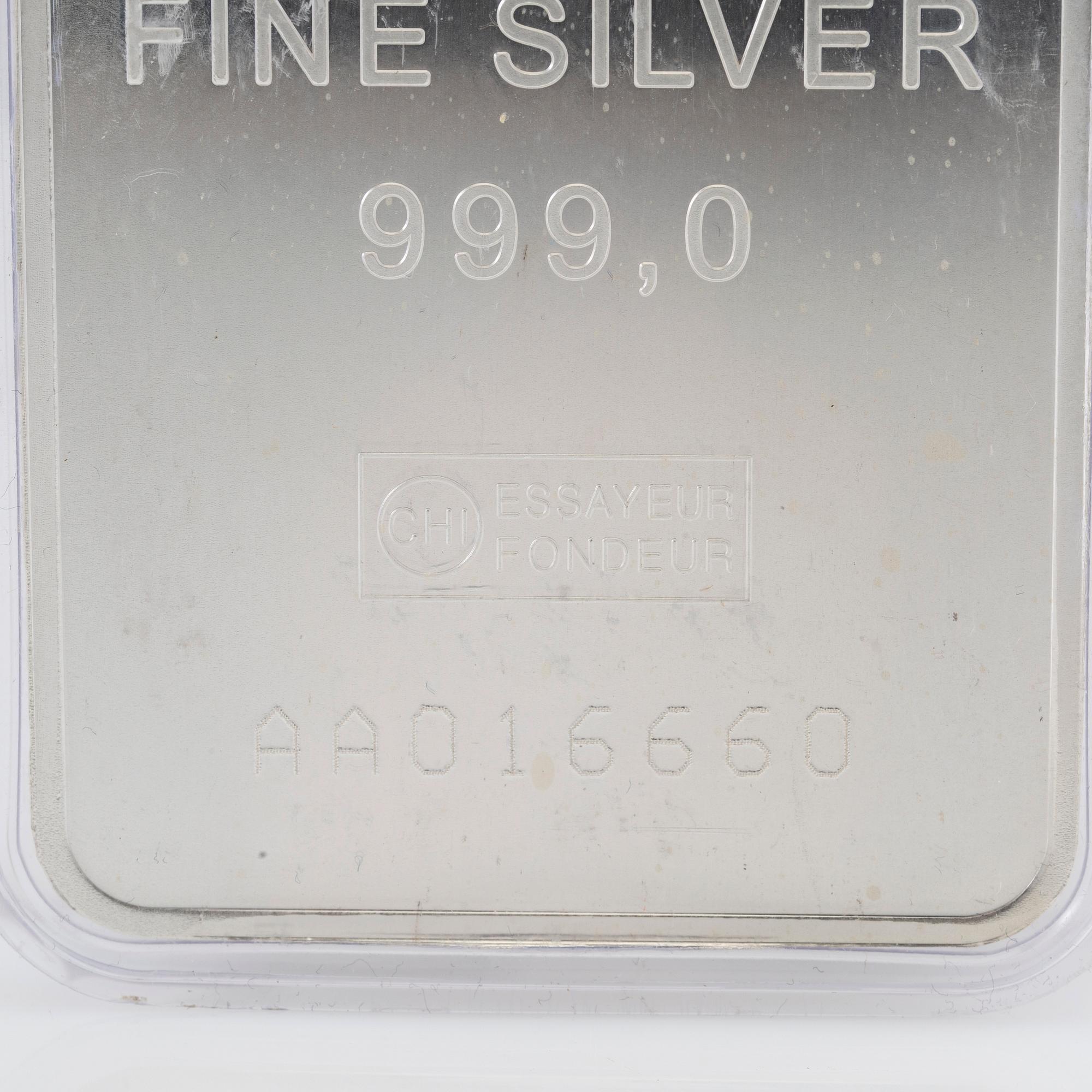 Silver bar 1kg 999 Valcambi Suisse.