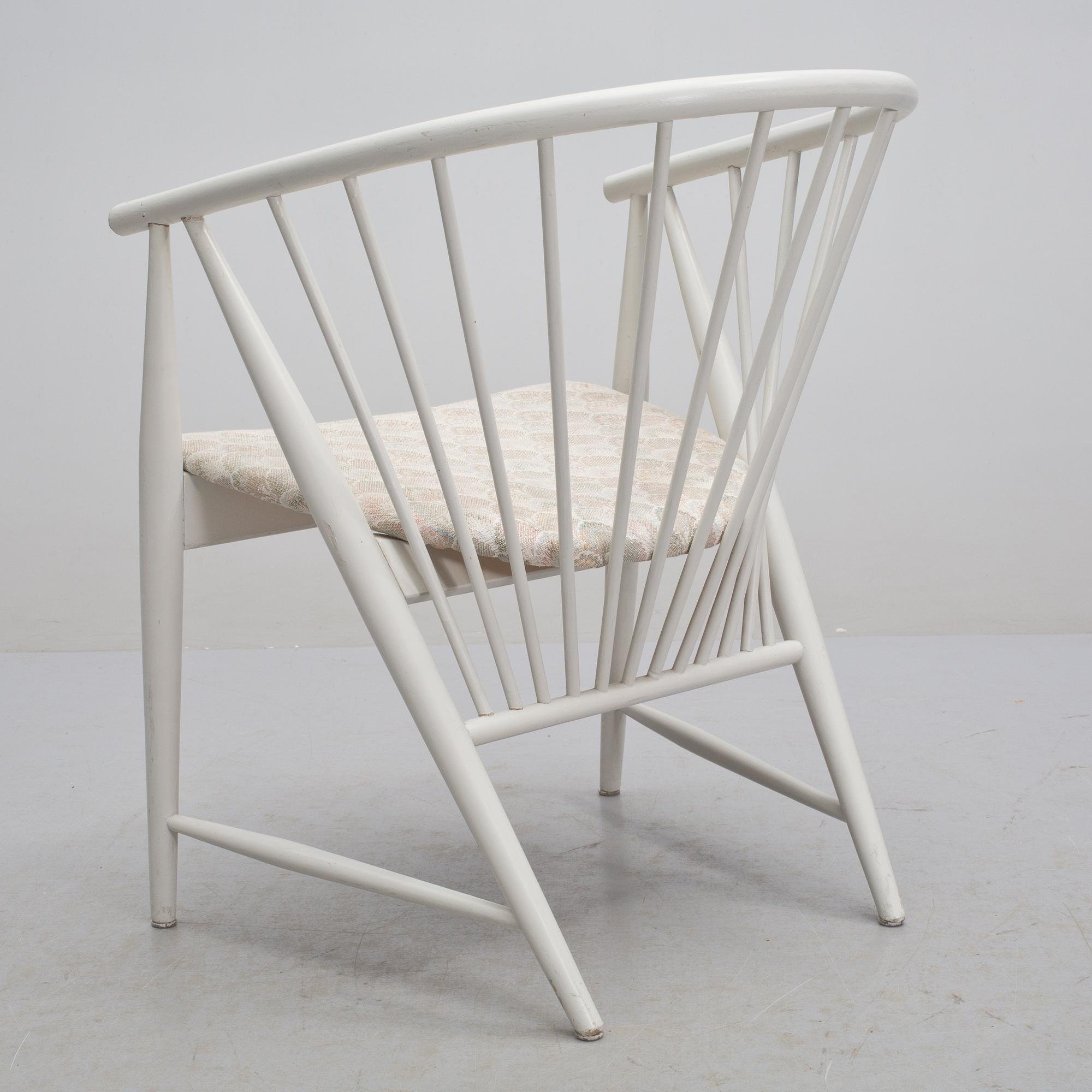 KARMSTOL, "Solfjädern", Sonna Rosén, Nässjö Stolfabrik, formgiven 1948.