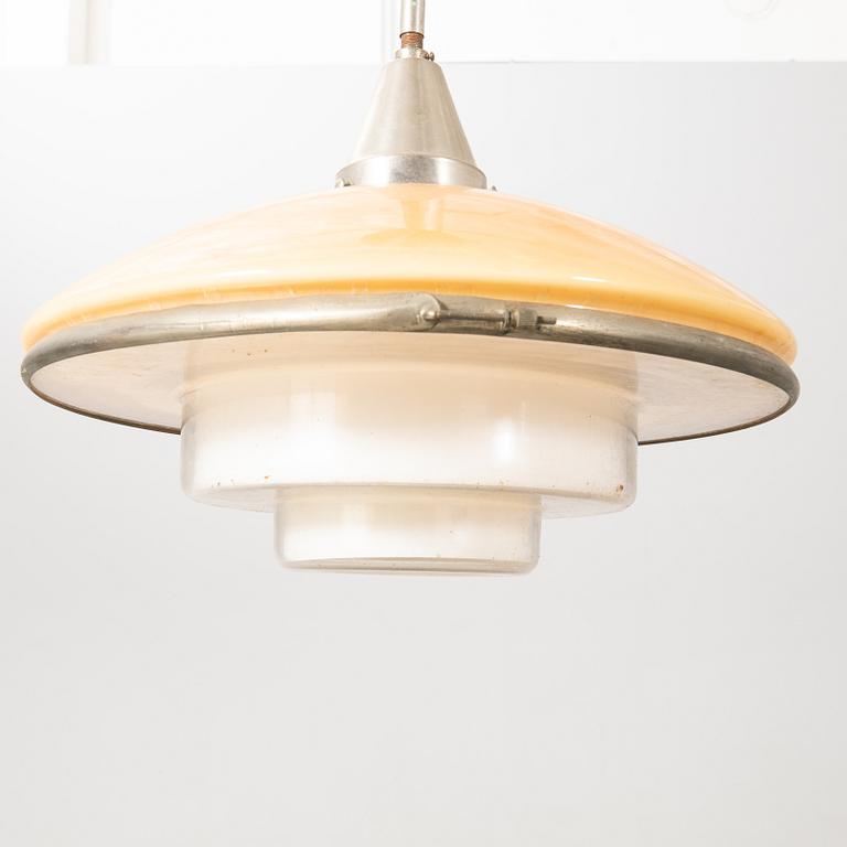 Otto Müller, Ceiling lamp, "Sistrah pendant", Megaphos, first half of the 20th century.