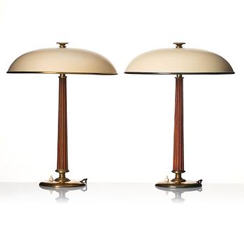 Erik Tidstrand, or Bertil Brisborg (Sweden, 1910-1993), a pair of table lamps, model "30246", Nordiska Kompaniet 1940s.