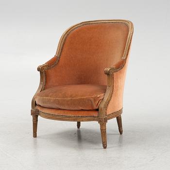 Bergère/armchair, Louis XVI, 18th century.