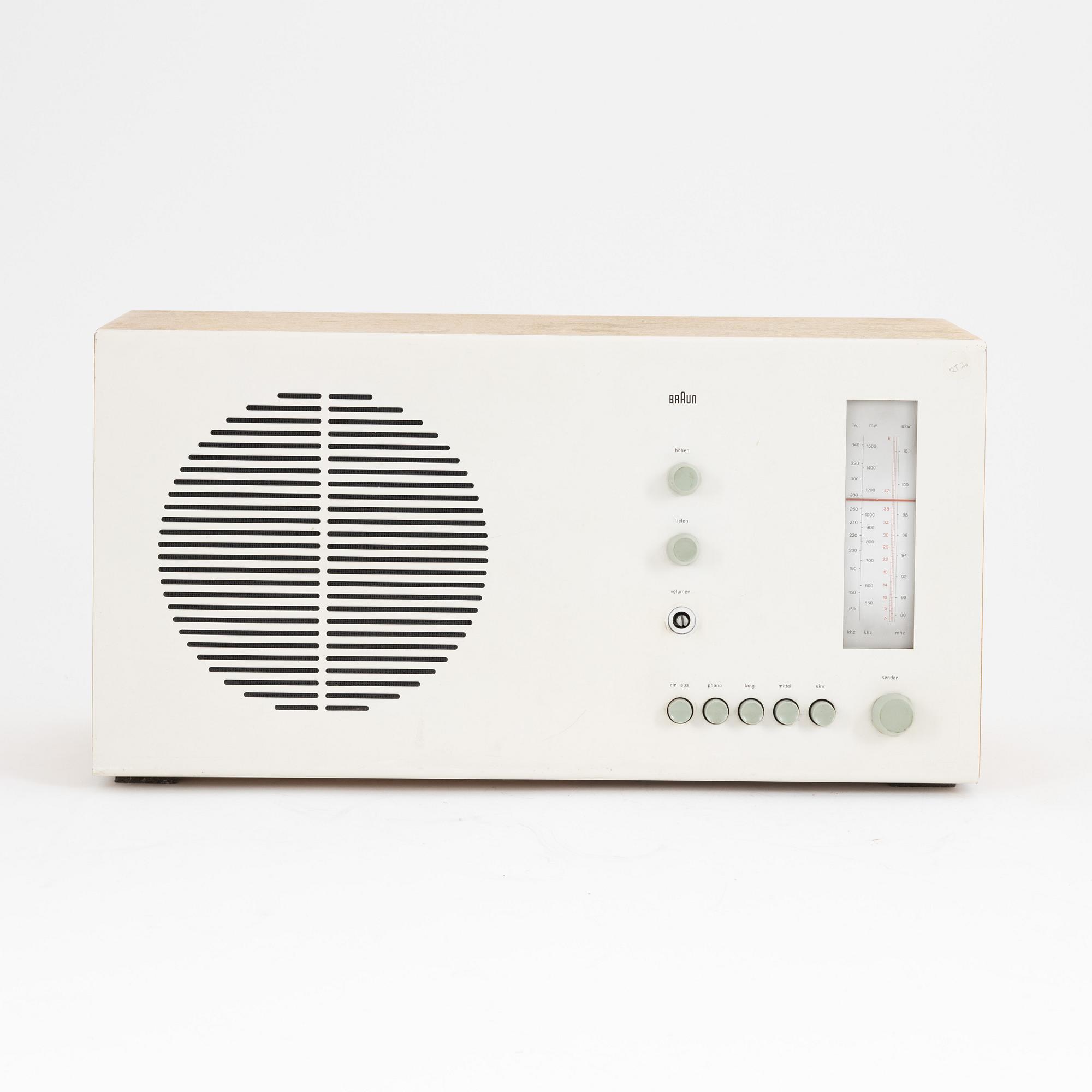 Dieter Rams, radio, modell "RT 20", Braun, formgiven 1961.