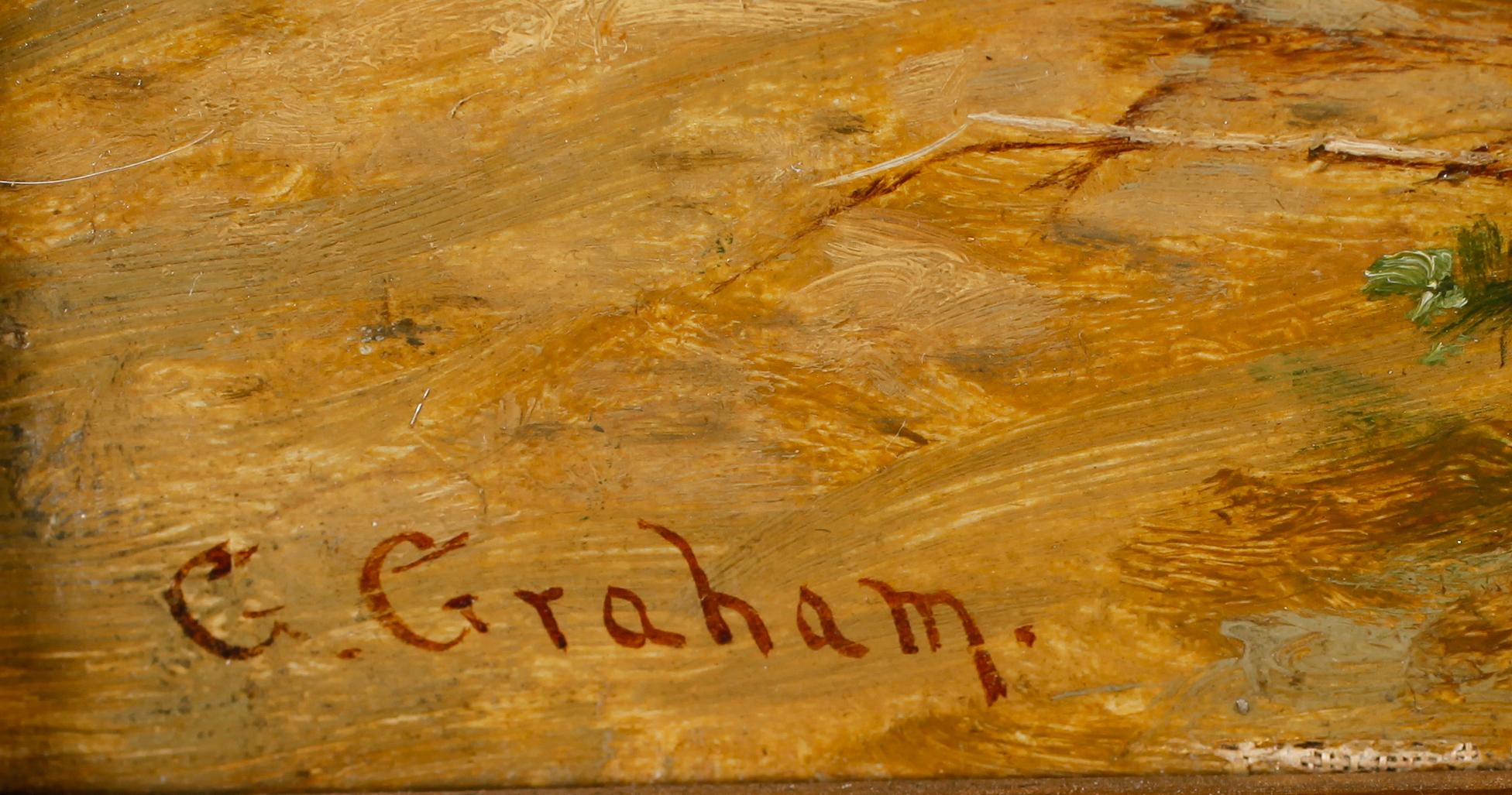 OKÄND KONSTNÄR, olja på duk, signerad C Graham, England, 1800-talets andra hälft.