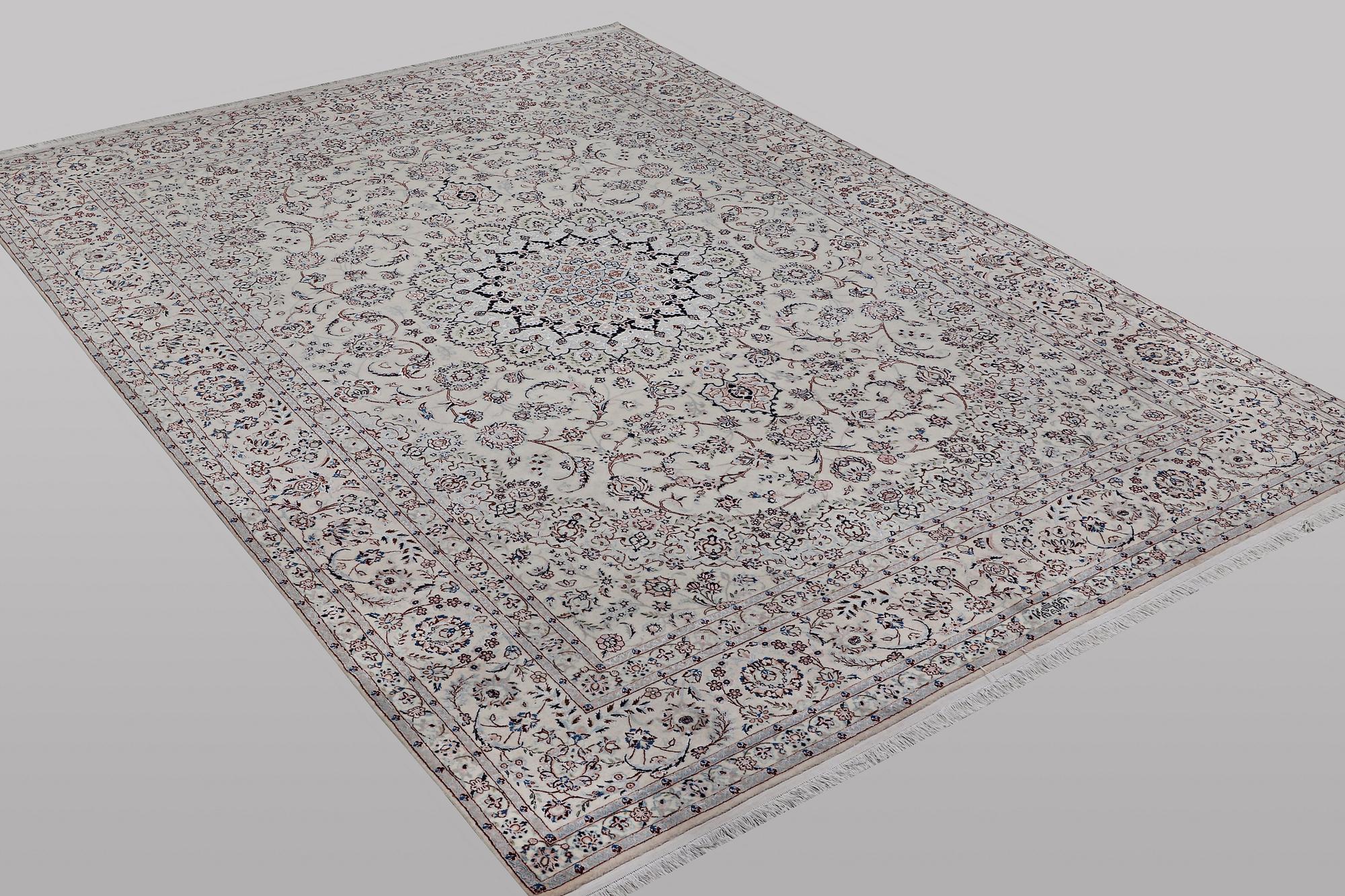 A carpet, Nain, part silk, ca 341 x 245 cm.