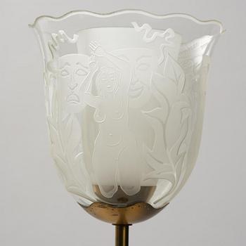Bo Notini, a floor lamp, Glössner & Co, Stockholm, 1940s.