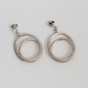 A pair of earrings by Cecilia Johansson, Göteborg, 1974.