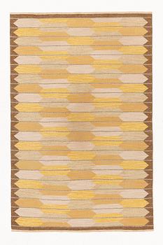 Berit Koenig, a flat weave rug, unsigned, c. 306 x 198 cm.