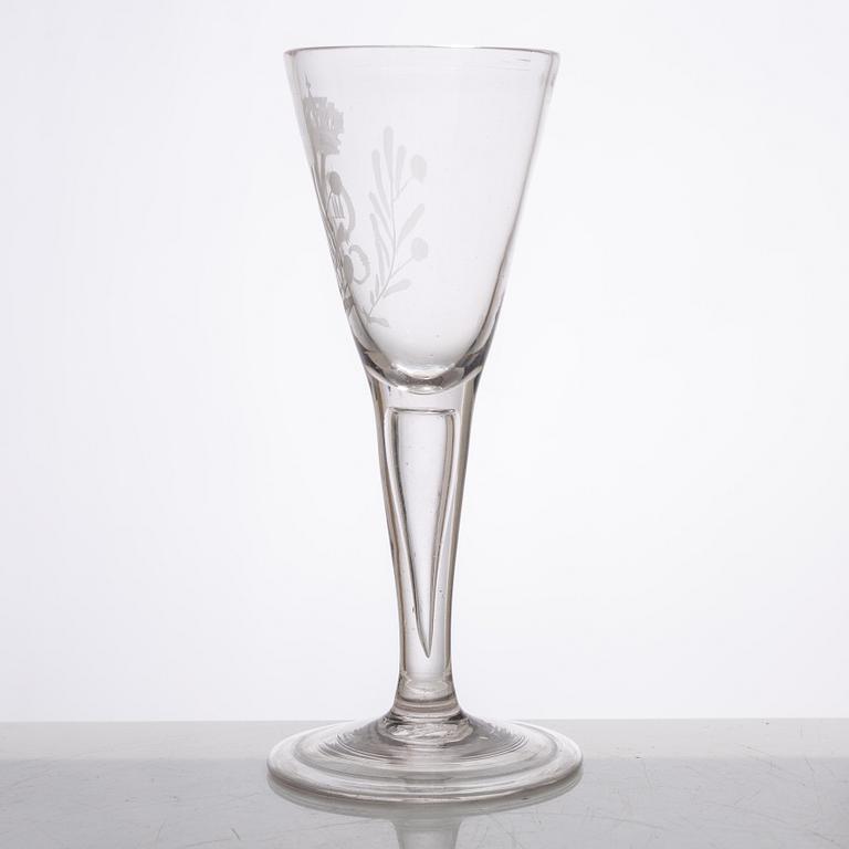 A Gustavian glass, late 18th 
Century.
